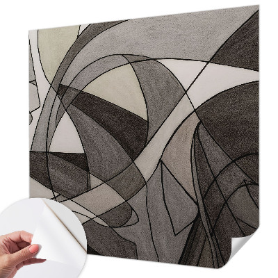 Mural de pared con estampado hermoso abstracción geométrica