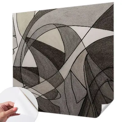 Mural de pared con estampado hermoso con un diseño de abstracción geométrica