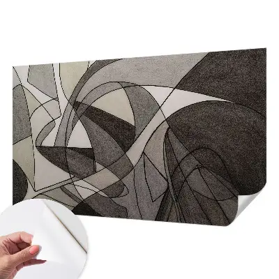 Mural de pared con estampado hermoso con un diseño de abstracción geométrica