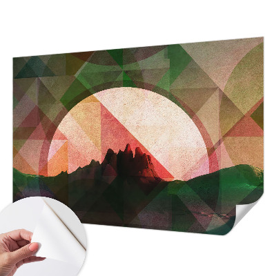 Papel mural con patrón decorativo Colinas pintorescas
