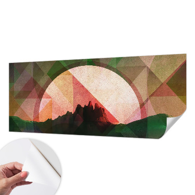 Papel mural con patrón decorativo Colinas pintorescas
