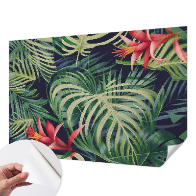 Mural de pared con estampado hermoso Plantas exóticas