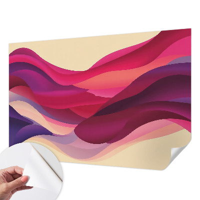 Fotomural decorativo para cabecero de cama con diseño de ondas líquidas
