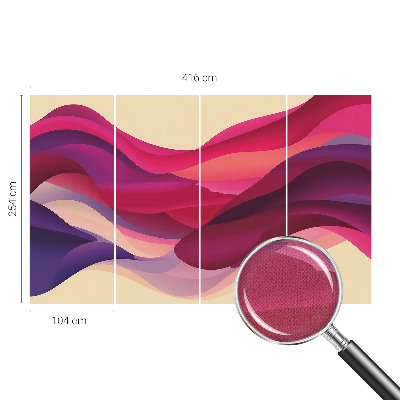 Fotomural decorativo para cabecero de cama con diseño de ondas líquidas