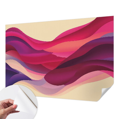 Fotomural decorativo para cabecero de cama con diseño de ondas líquidas