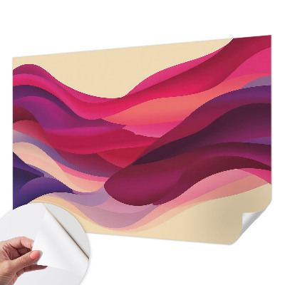 Fotomural decorativo para cabecero de cama con diseño de ondas líquidas