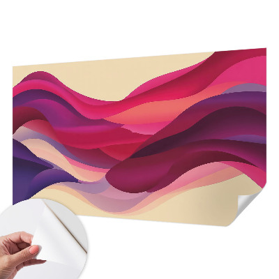 Fotomural decorativo para cabecero de cama con diseño de ondas líquidas