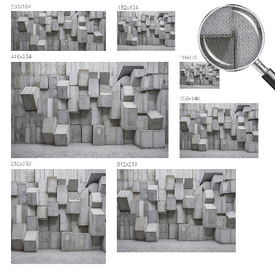 Papel mural texturado decorativo bloques de hormigón