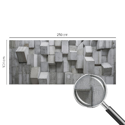 Papel mural texturado decorativo bloques de hormigón