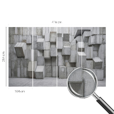 Papel mural texturado decorativo bloques de hormigón