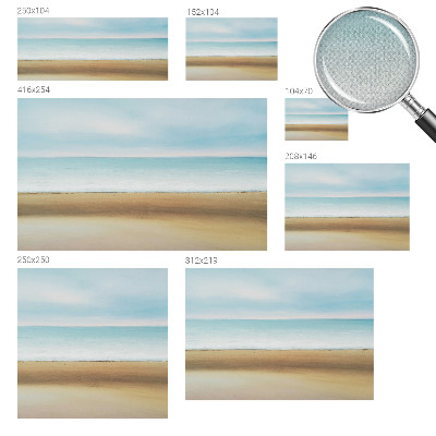 Mural de pared con estampado hermoso Paisaje costero