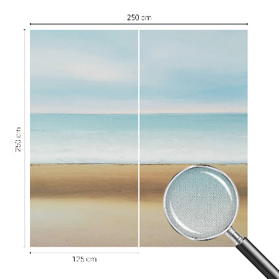 Mural de pared con estampado hermoso Paisaje costero