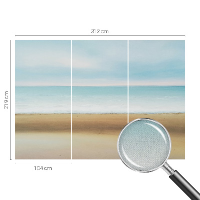 Mural de pared con estampado hermoso Paisaje costero