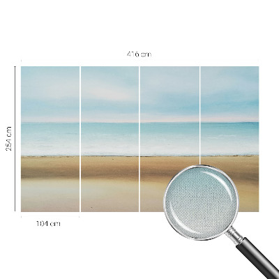 Mural de pared con estampado hermoso Paisaje costero