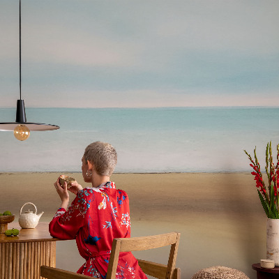 Mural de pared con estampado hermoso Paisaje costero