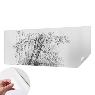 Fotomural decorativo para cabecero de cama con un diseño de árbol del bosque