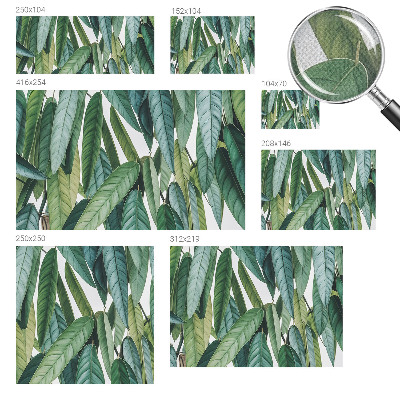 Papel mural con patrón decorativo hojas naturales