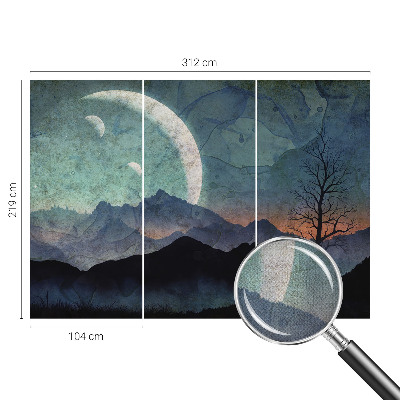 Fotomural decorativo para cabecero de cama Paisaje nocturno