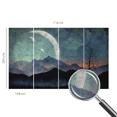 Fotomural decorativo para cabecero de cama Paisaje nocturno