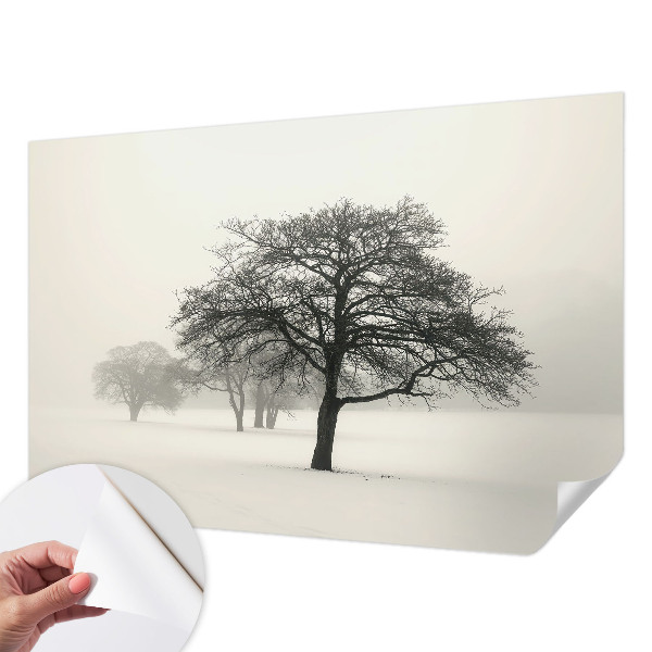 Fotomural decorativo para cabecero de cama Árboles de invierno