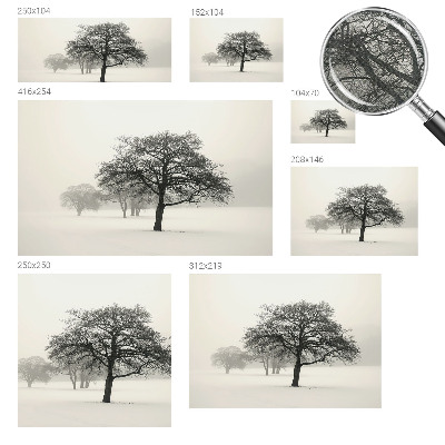 Fotomural decorativo para cabecero de cama Árboles de invierno