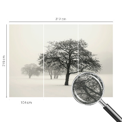 Fotomural decorativo para cabecero de cama Árboles de invierno