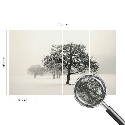 Fotomural decorativo para cabecero de cama Árboles de invierno