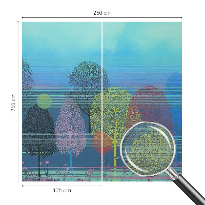 Mural de pared con estampado hermoso Armonía colorida