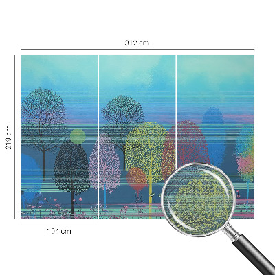 Mural de pared con estampado hermoso Armonía colorida