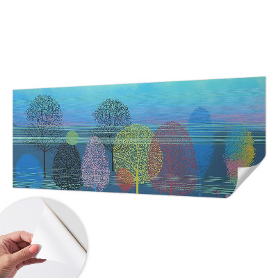 Mural de pared con estampado hermoso en tonos armoniosos y colores vivos