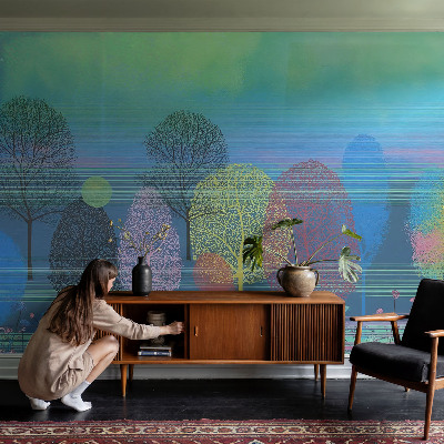 Mural de pared con estampado hermoso Armonía colorida