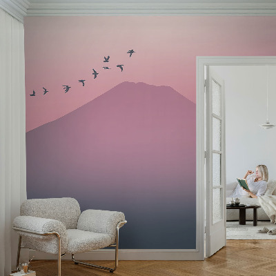 Papel mural con patrón decorativo Montaña Oeste