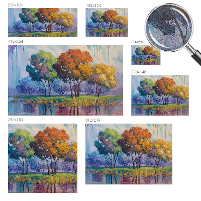Papel mural con patrón decorativo abstracción de árbol