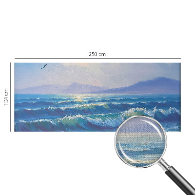 Fotomural decorativo para cabecero de cama con motivo de olas del mar