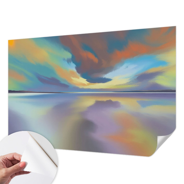 Papel mural texturado decorativo Atardecer arcoíris
