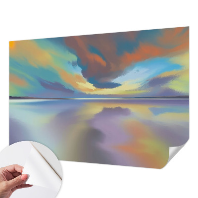 Papel mural texturado decorativo Atardecer arcoíris
