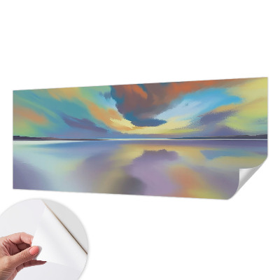 Papel mural texturado decorativo Atardecer arcoíris