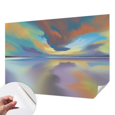 Papel mural texturado decorativo Atardecer arcoíris