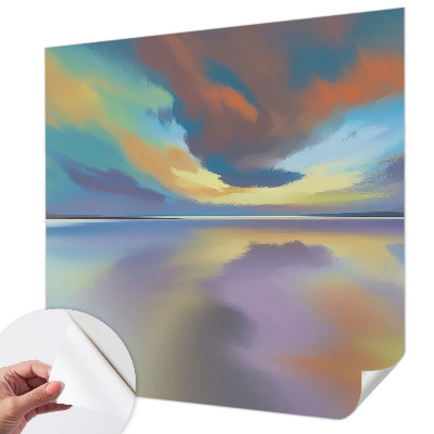 Papel mural texturado decorativo Atardecer arcoíris