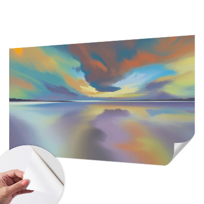 Papel mural texturado decorativo Atardecer arcoíris