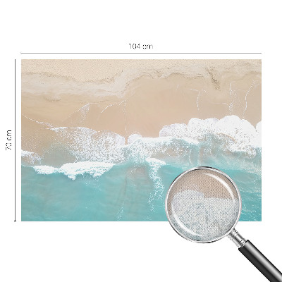 Mural de pared con estampado hermoso Olas rugientes