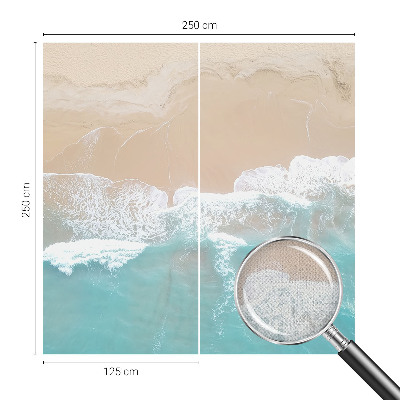 Mural de pared con estampado hermoso Olas rugientes