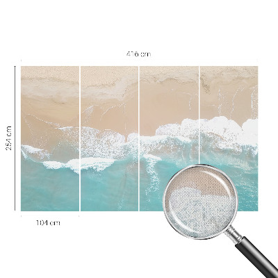 Mural de pared con estampado hermoso Olas rugientes