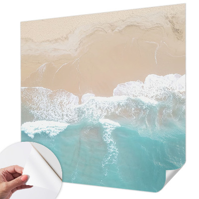 Mural de pared con estampado hermoso Olas rugientes