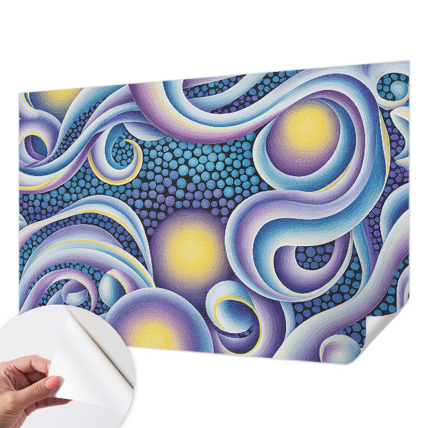 Papel mural texturado decorativo Remolinos coloridos
