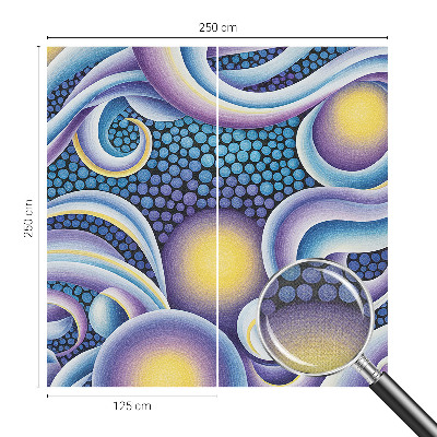 Papel mural texturado decorativo Remolinos coloridos