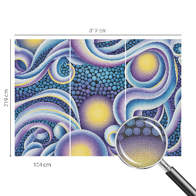 Papel mural texturado decorativo Remolinos coloridos