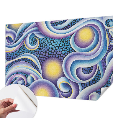Papel mural texturado decorativo Remolinos coloridos