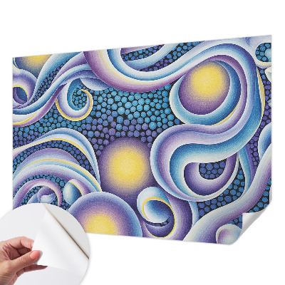 Papel mural texturado decorativo Remolinos coloridos