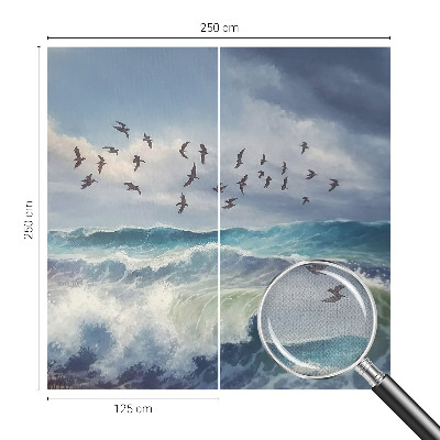 Papel mural con patrón decorativo con diseño de olas del mar